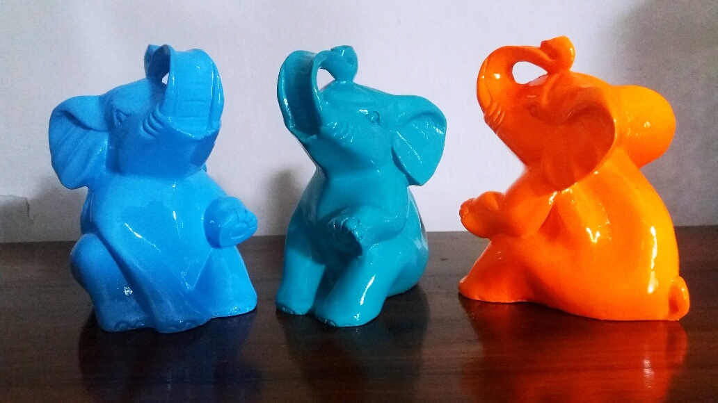 Colorful Resin Sculptures - Elephant